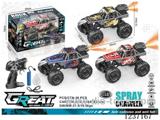 1:18 5ch 2.4G RC alloy Car W L/spray(included 3.7V Li-ion Battery+USB Cable)