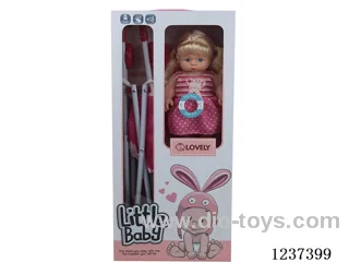 10 inch doll with plastic trolleys / IC Included battery