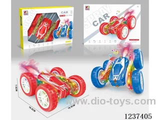 RC stunt car with light/spray included battery