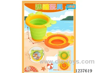 TPE Soft rubber crab folding bucket