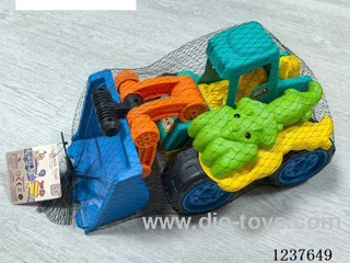Bulldozer Construction Vehicle + 2 Dinosaurs Sand Set (Glide)