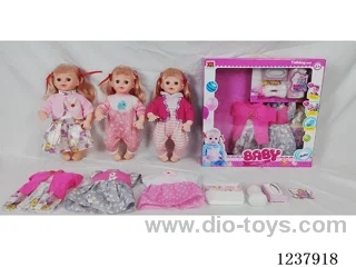 16-inch doll with drinking and urination functions / English IC / 3 random outfits + accessories