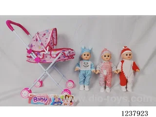 14-inch doll with English IC/Iron handcart/Shoes