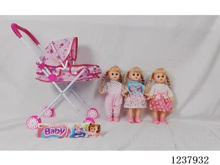 14-inch doll with English IC/Iron handcart/Shoes