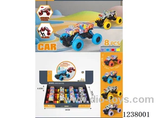 8PCS Double Pull Back Spring Cart