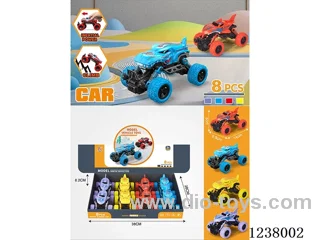8PCS Double Pull Back Spring Cart