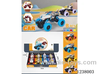 8PCS Double Pull Back Spring Cart