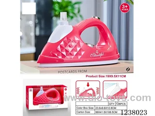 Iron-Manual pressing, water spraying/vibration -2AA not included