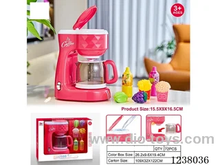 Coffee machine set-light/music/dripping -2AA not included