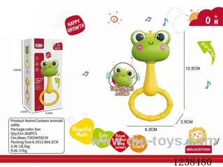 rattle with soft rubber ring