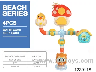 Bathroom pipe water play toys