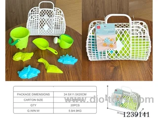 Hand basket beach toys 7PCS