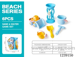 Straw Hourglass beach toys 6PCS