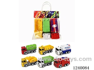 3PCS pull back engineering car 6 mixed