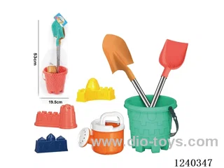 Beach Toys 7PCS (Coral Red/Jade Green)