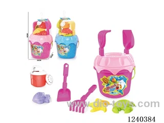 Beach Toys 8PCS (Red/Orange)