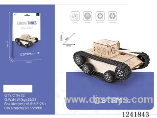 Wooden assembled electric tank car