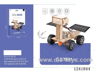 Wooden assembled solar lunar rover