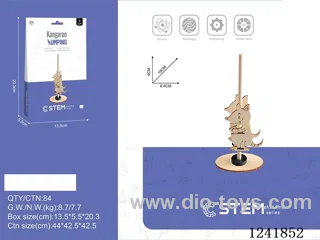 Wooden assembled kangaroo jump