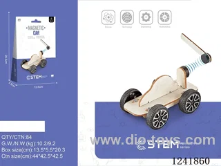 Wooden assembled magnetic trolley