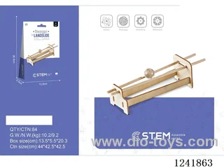 Wooden assembled double track strange slope experiment
