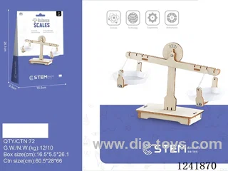 Wooden assembled balance scale
