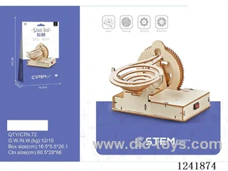 Wooden assembled steel ball slide