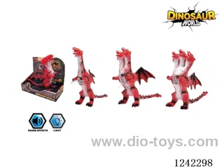 Vinyl Cotton Filled Dinosaur with flash/IC