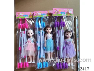 12inch doll with music + stroller (2 mixed)