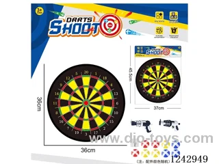 Sticky Ball Fabric Dartboard 36CM (Customizable Design)2 guns 9 balls 1 Hook