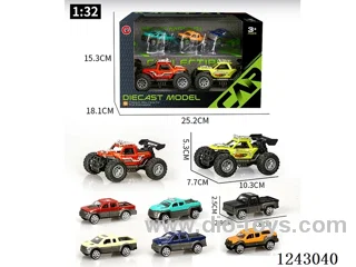 1:32 alloy inertia car 2PCS+3PCS free wheel car