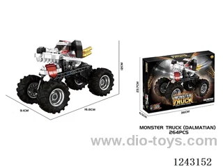 Pull back Monster Spotted Dog Bigfoot Car (with Shock Absorber)