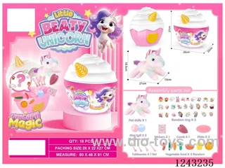 Unicorn ice-cream set