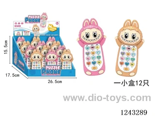 Rabbubu Early Learning Mobile Phone W L/M(with lanyard) 12PCS