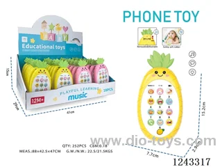 pineapple teether baby mobile W L/M not included battery(2 colours mixed)