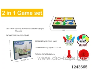 2 in 1 flight chess, snake chess -magnetic (big)