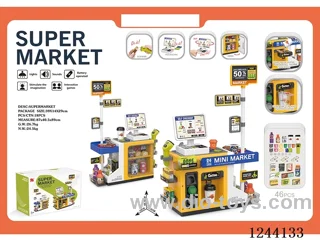 46PCS Mini Mart Desk set (Press to dispense water, W L/M 2*AA+2*AAA battery not included)