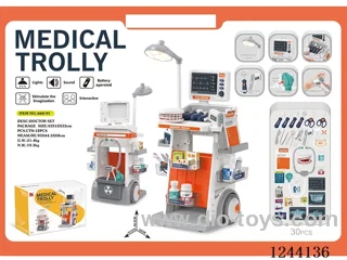 30PCS Dental Medical Cart Set (W L/M 2*AG10+2*AG13 battery included , 4*AAA+2*AAA battery not included)