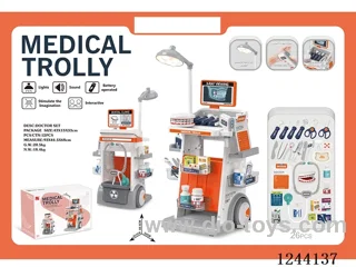 26PCS Dental Medical Cart Set (W L/M 2*AAA+2*AA battery not included)