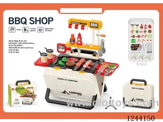 51PCS BBQ set storage suitcase (white, without electric function)