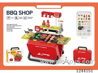 51PCS BBQ set storage suitcase (red, without electric function)