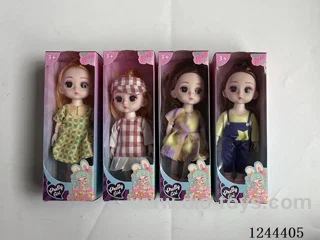 6 inch jointed doll/4 mixed