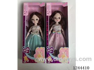 12 inch jointed 3D eye doll/ 2 mixed
