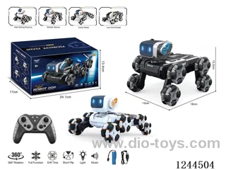 RC stunt dog W L/M 2 colors included battery