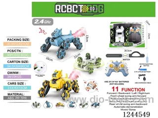 11ch 2.4G rc stunt dog W L/M/spray/watch included battery