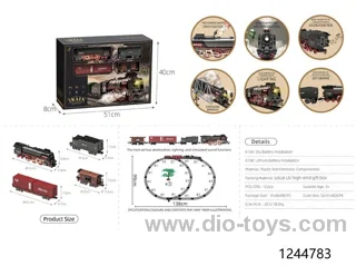 B/O smoking train track with light and sound，include battery