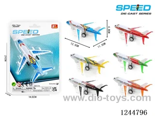 Pull Back Metal Tin Airliner