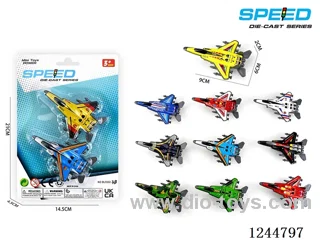 Pull Back Metal Tin Fighter 2PCS