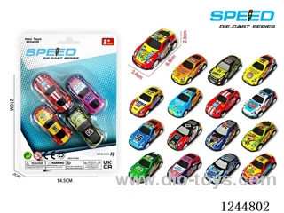 Pull Back Metal Racing Car 4PCS