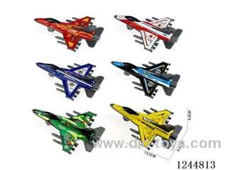 Pull Back Metal Tin Fighter Jet